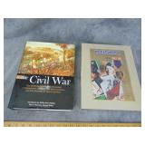 Civil War Book and World War II VHS