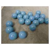 20 Jabo Blue Opaque Shooters Marbles