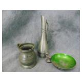 Pewter Mug, Vase and Bowl