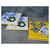 Three VTG Brewers Seat Cushions in bag