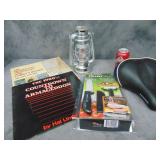 NIB Knife Set, Albums, Bike Seat, Lantern