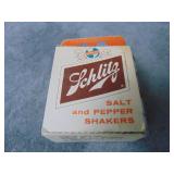 VTG Schlitz Salt & Pepper Shakers in Orig Box