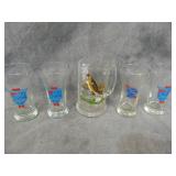 VTG Old Style Glasses and Fish Mug
