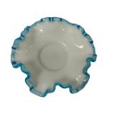Fenton Aqua Crest Bon Bon candy dish. 6"w