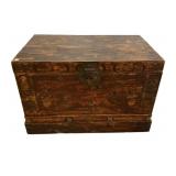 26"h., 39"w., 24"d Chinese Elmwood Distressed P