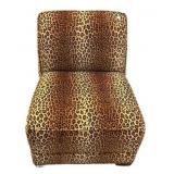 Animal Print Large Slipper Chair