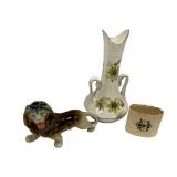Royal Tara Vase, Japan Lion, and Mason
