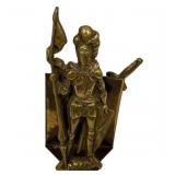 Peeruge England Brass Knight Letter Holder 6.5"h