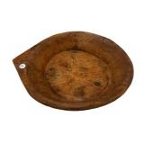 Wooden Indian Attributed Chapati Bowl 21"w