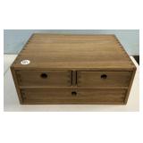 Dove Tailed KIRIGEN Wood Desktop Organizer 14"w