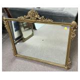 35"h., 39"w Gold Gilt Ornate Wall Mirror