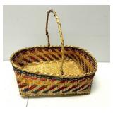 14"h., 16"w Choctaw Hand Woven Basket Single-han