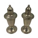 Pair of Weighted Sterling Ducklin Shakers 4"h