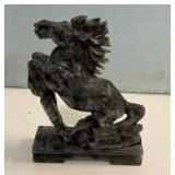 Carved Stone Horse Sculpture