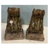 Glazed Pottery Wall Scroll Shelfs