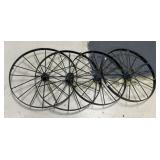 Four Metal Wagon Wheels 20"dia