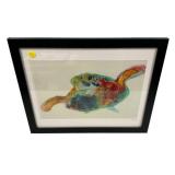 Makla Watercolor Sea Turtle 18"h., 22"w