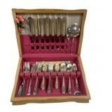 WM Rogers Silver Plate Flatware Set