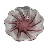 Murano Pink Center Piece Bowl 13"dia
