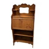 Late 20th Century Victorian Oak Wood Drop Front Se