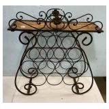 Wrought Iron Wine Holder 22"h. 20"w