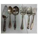 Group of Silver Plate Serving Flatware