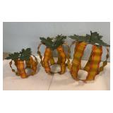 Set of Three Halloween Pumpkins