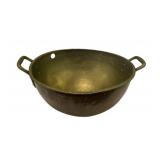Large Copper Bowl 9"h., 17"dia