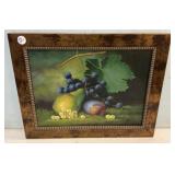 Giclee of Fruit Still Life Framed 16"h., 20"w