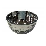 Metallic Silver Bowl 9"d