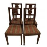 Four Sheraton Mahogany Side Chairs
