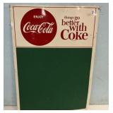 Coca-Cola chalkboard sign 28"h., 20"w