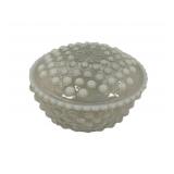 Fenton Moonstone Hobnail Opalescent Lidded Dish Tr