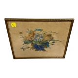 Hettie Penn 1880 Flower Painting 10"h., 13"w