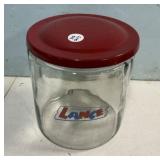 vintage Lance cracker jar 10"h