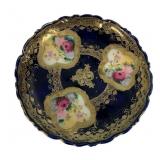 Hand Painted Nippon Cobalt Blue and Gold Plate 8.5