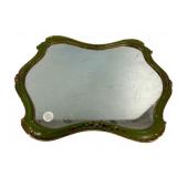 Red Lacquer Framed Vanity Plateau 17"w