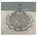 Heisey Glass covered butter dish in the Peerless 7