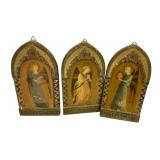 7"h Florentine Italian Beato Angelico Angels Gilt