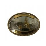 German Silver Belt Buckle 3 1/2"w