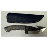 8" MHS Cutlery Fixed Blade Knife Handmade Damascu