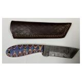 MHS Cutlery Fixed Blade Knife Handmade Damascus St