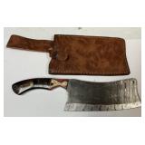 MHS Cutlery Fixed Blade Cleaver Knife Handmade Dam