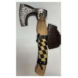 MHS Cutlery Viking Style Axe Handmade Damascus Ste