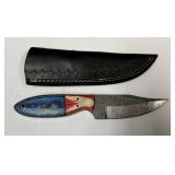 MHS Cutlery Fixed Blade Knife Handmade Damascus St