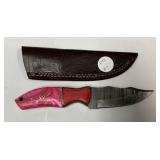 MHS Cutlery Fixed Blade Knife Handmade Damascus St