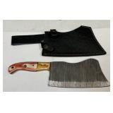 MHS Cutlery Fixed Cleaver Handmade Damascus Steel