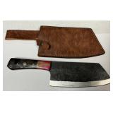 MHS Cutlery Fixed Blade Cleaver Knife Handmade Dam
