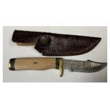 MHS Cutlery Fixed Blade Knife Handmade Damascus St