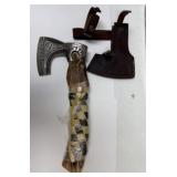 12" MHS Cutlery Viking Style Axe Handmade Damascu
